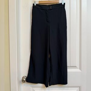 ModCloth Cropped Black Wide Leg Pants with Pockets. Size M